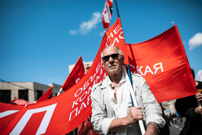 Посмотрите, как на проспекте Сахарова прошел митинг за честные выборы в Мосгордуму