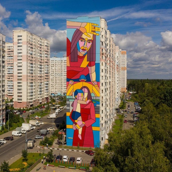 Посмотрите, как художники со всего мира украсили Одинцово на фестивале Urban Morphogenesis